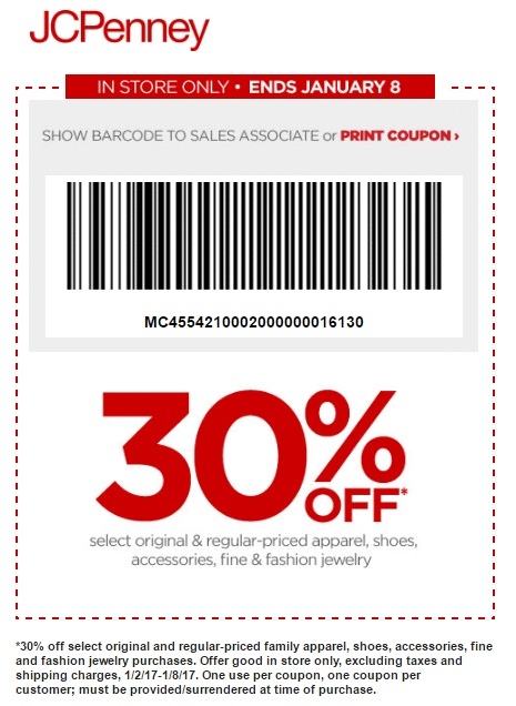 Print Out JCPenney Coupons