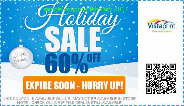 vista print online coupon - 2019 holiday 2017