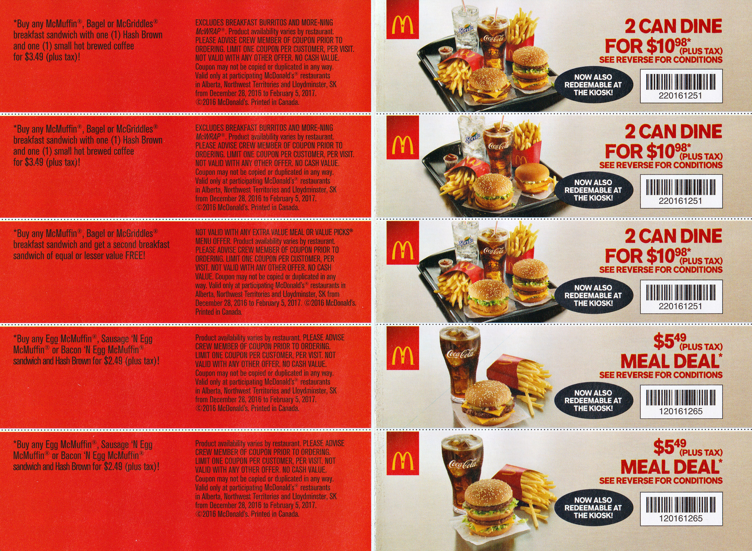 fries-burgers-mcdonlds coupon codes-2020