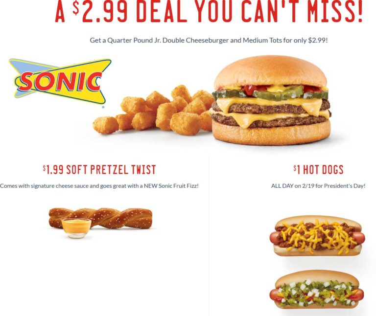 Sonic DriveIn Coupons Grab Your Printable Coupons