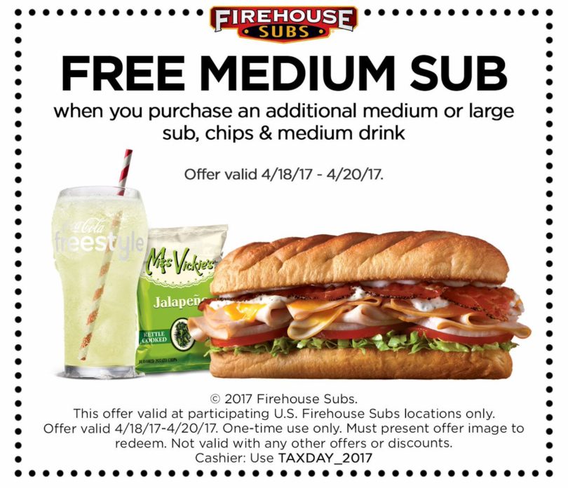 Firehouse Subs coupons Grab Your Printable Coupons