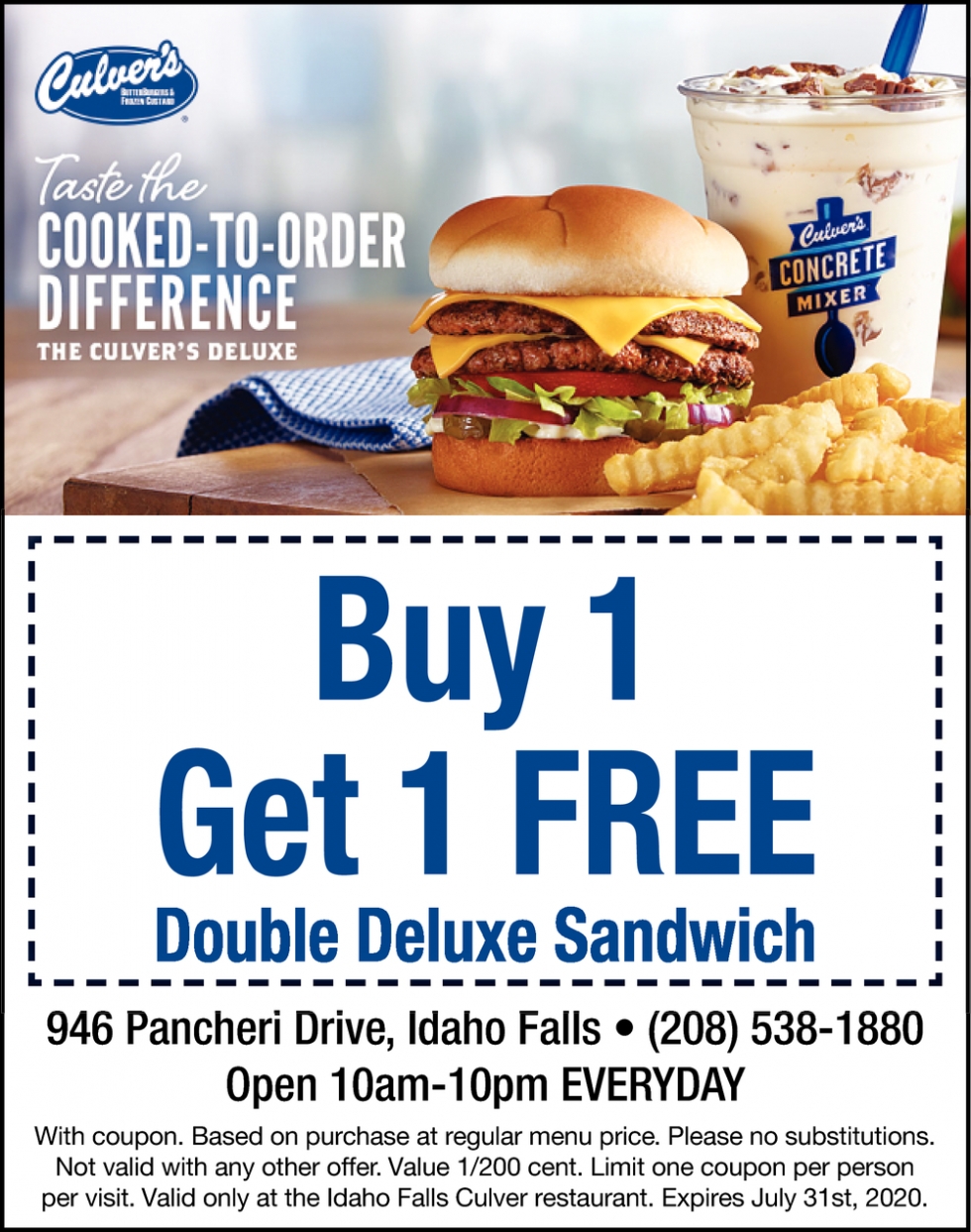 culvers coupons