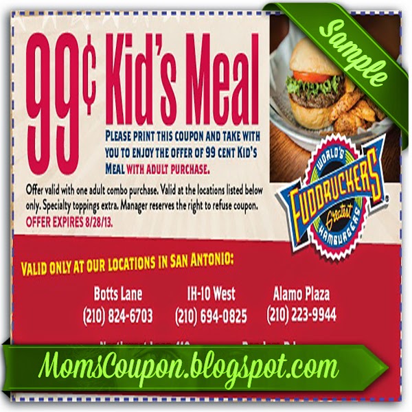 fuddruckers kids meal 10 off printable coupon code