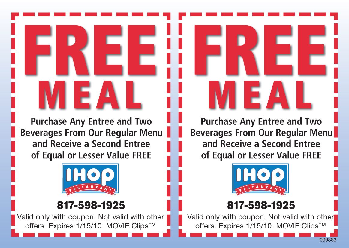 free meal - 2022 ihop coupon