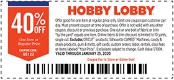hobby lobby coupon 2023 code