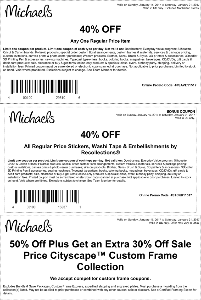 Free Michaels Coupons | Grab Your Printable Coupons